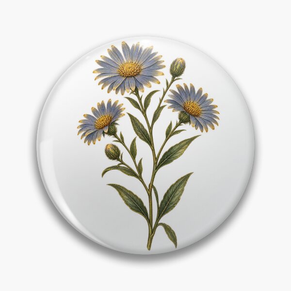 Item preview, Aster September Birth Flower | Vintage Botanical Herbarium | September Birthday Gift designed and sold by Brackenlume Studio.