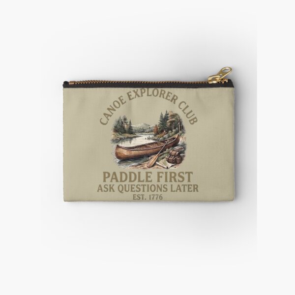 Item preview, Canoe Explorer Club Paddle First Ask Questions Later Badge designed and sold by CalmCapy Co.