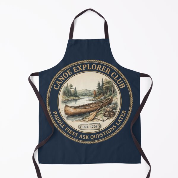 Item preview, Canoe Explorer Club Paddle First Ask Questions Later Badge designed and sold by CalmCapy Co.