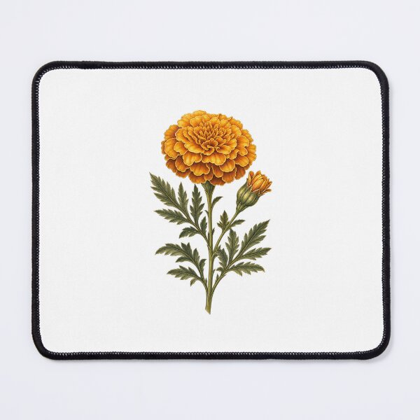 Item preview, Marigold October Birth Flower | Vintage Botanical Herbarium | October Birthday Gift designed and sold by Brackenlume Studio.