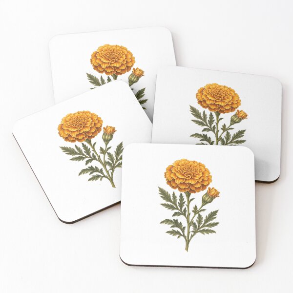 Item preview, Marigold October Birth Flower | Vintage Botanical Herbarium | October Birthday Gift designed and sold by Brackenlume Studio.