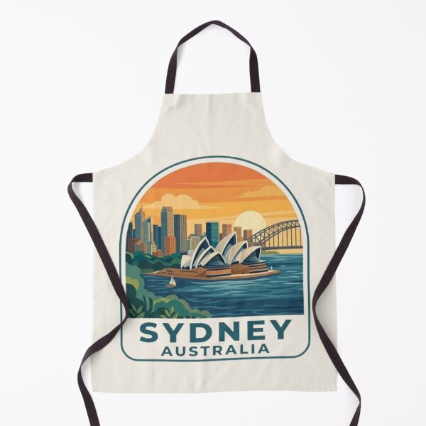 Item preview, Sydney Australia Retro Travel Sticker Badge Vintage Skyline Sunset Design designed and sold by Travel Souvenirs 30.
