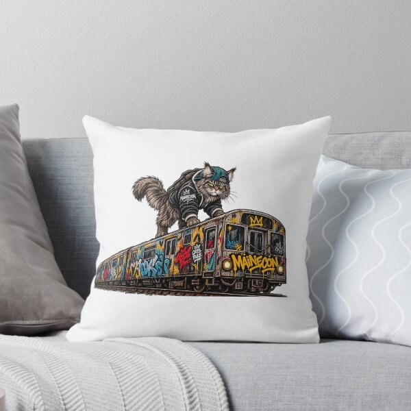 Item preview, Graffiti Cat Subway Street Art – Urban Feline Graphic T-Shirt designed and sold by PurrStreet.