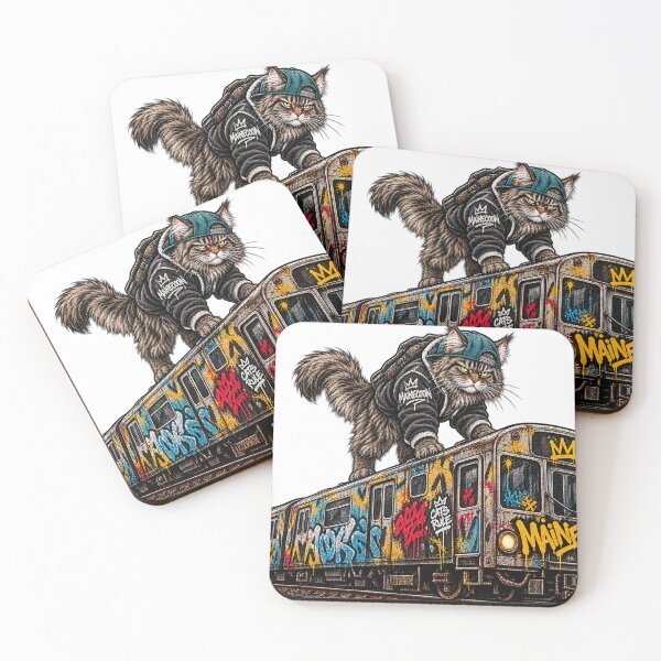Item preview, Graffiti Cat Subway Street Art – Urban Feline Graphic T-Shirt designed and sold by PurrStreet.