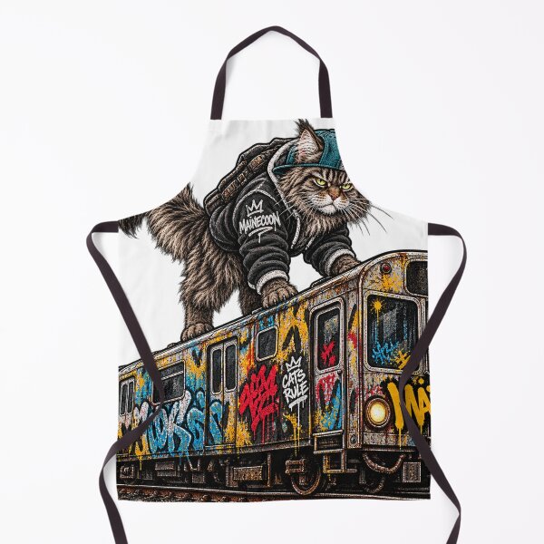 Item preview, Graffiti Cat Subway Street Art – Urban Feline Graphic T-Shirt designed and sold by PurrStreet.