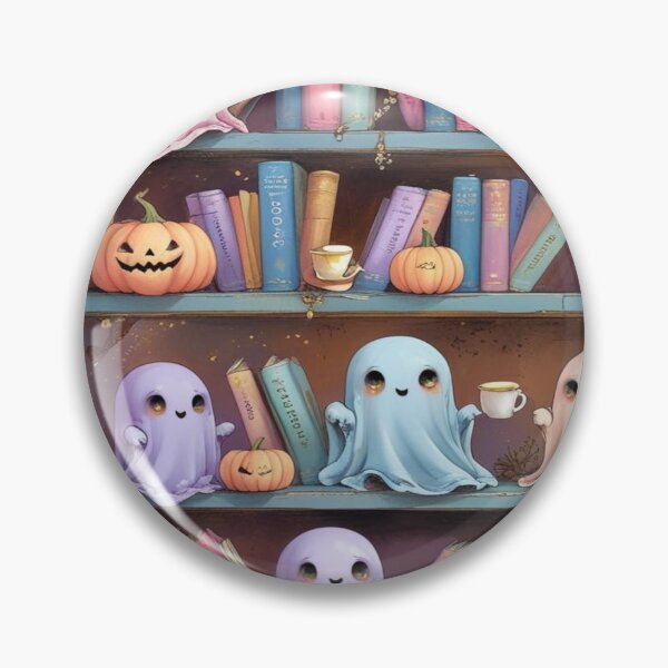 Item preview, Kawaii Ghosts in a Haunted Library designed and sold by BriSher.