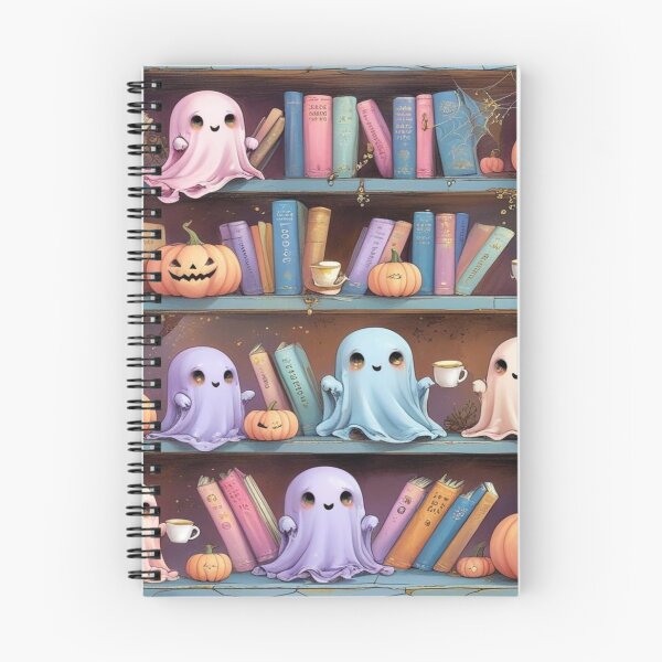 Item preview, Kawaii Ghosts in a Haunted Library designed and sold by BriSher.