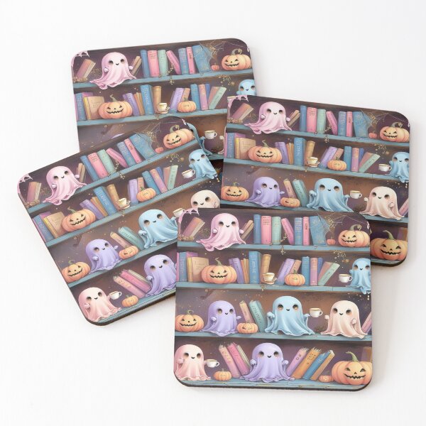 Item preview, Kawaii Ghosts in a Haunted Library designed and sold by BriSher.