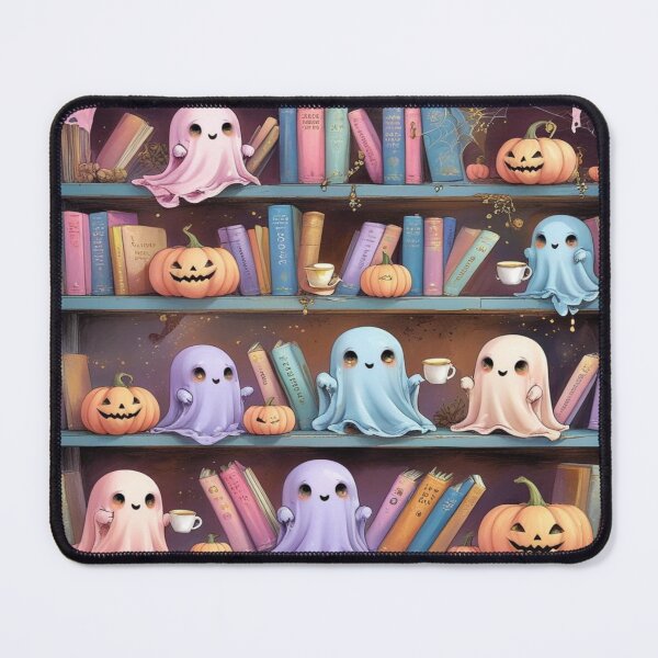 Item preview, Kawaii Ghosts in a Haunted Library designed and sold by BriSher.