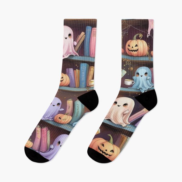 Item preview, Kawaii Ghosts in a Haunted Library designed and sold by BriSher.