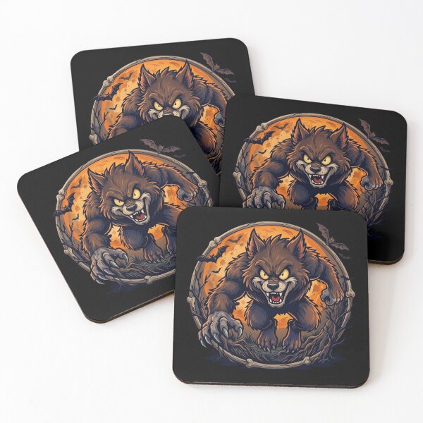 Item preview, Fierce Halloween Werewolf Leaping From Full Moon designed and sold by LOL-N-LIFESTYLE.
