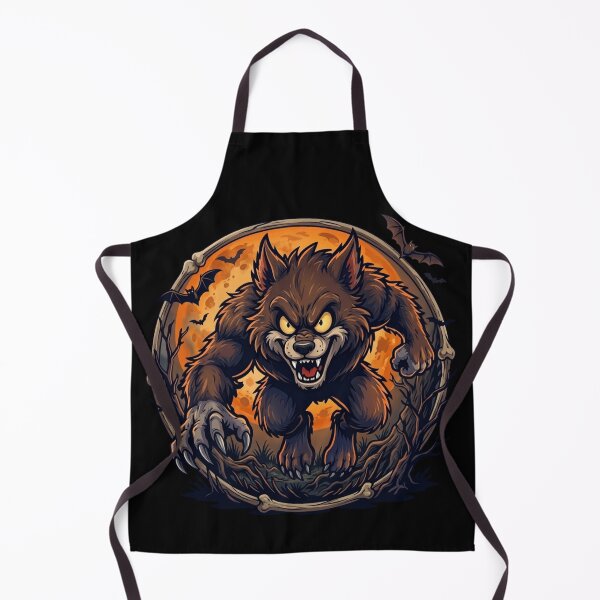 Item preview, Fierce Halloween Werewolf Leaping From Full Moon designed and sold by LOL-N-LIFESTYLE.