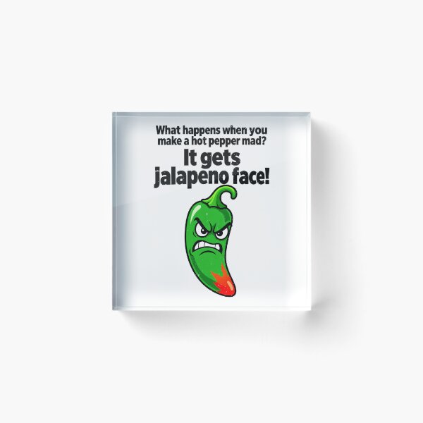 Item preview, Funny Jalapeno Face Pepper Pun Art designed and sold by elderberry.