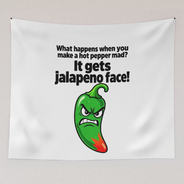 Item preview, Funny Jalapeno Face Pepper Pun Art designed and sold by elderberry.