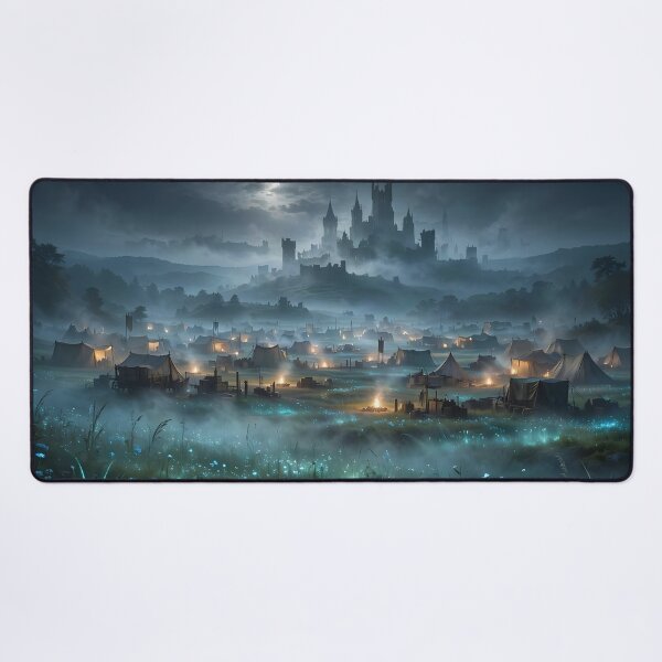 Item preview, Army Camped in Bioluminescent Field Outside the Castle designed and sold by Fanta-sticky.