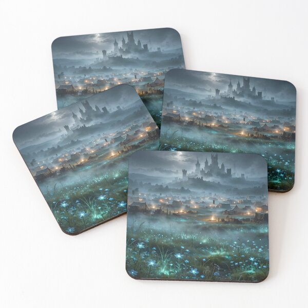 Item preview, Army Camped in Bioluminescent Field Outside the Castle designed and sold by Fanta-sticky.