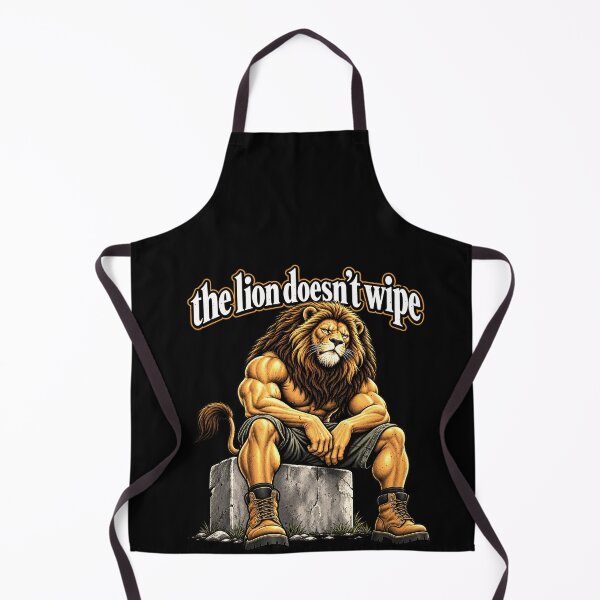 Item preview, The Lion Doesn't Wipe Defiant Lion Comedy designed and sold by elderberry.