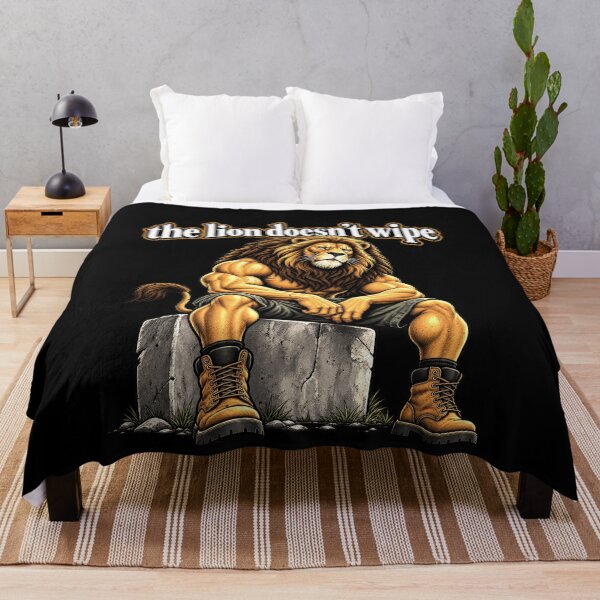 Item preview, The Lion Doesn't Wipe Defiant Lion Comedy designed and sold by elderberry.