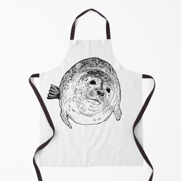 Item preview, Harbour Seal Underwater – Hand-Drawn Pen and Ink Art, no AI designed and sold by schandorffdk.