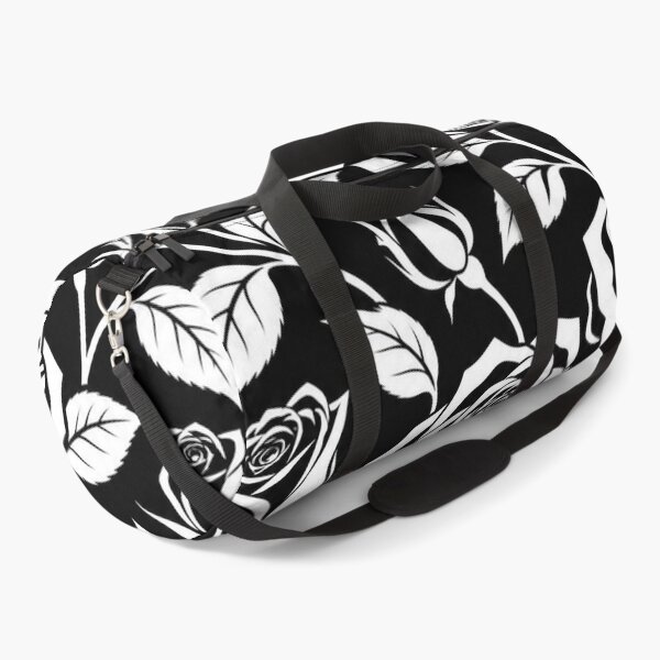Item preview, White Roses on Black – Modern Gothic Floral Pattern designed and sold by Flower Magic .