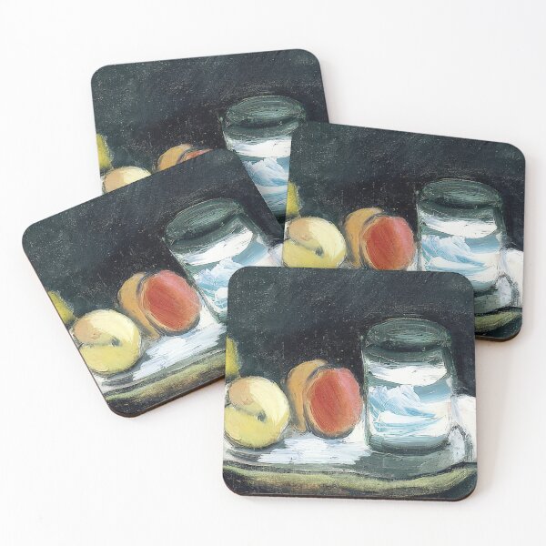 Item preview, Still life peaches and glass 1916 designed and sold by VeilOfPigments.