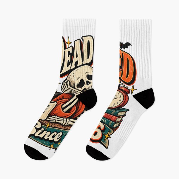 Item preview, Dead Tired Since 1956 – Funny Retro Skeleton Coffee Halloween Design  Subtitle: designed and sold by justsuestudio.