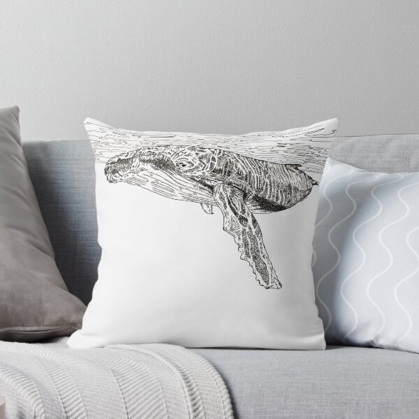 Item preview, Humpback Whale Hand-Drawn Art – Ocean Whale Drawing - no ai designed and sold by schandorffdk.