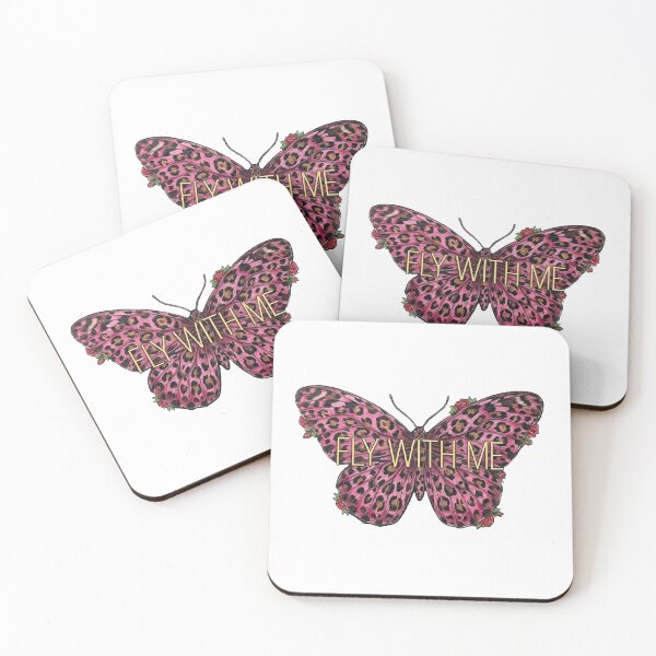 Item preview, mVintage Pink Cheetah Butterfly Fly With Me Art designed and sold by MaRCAStro.