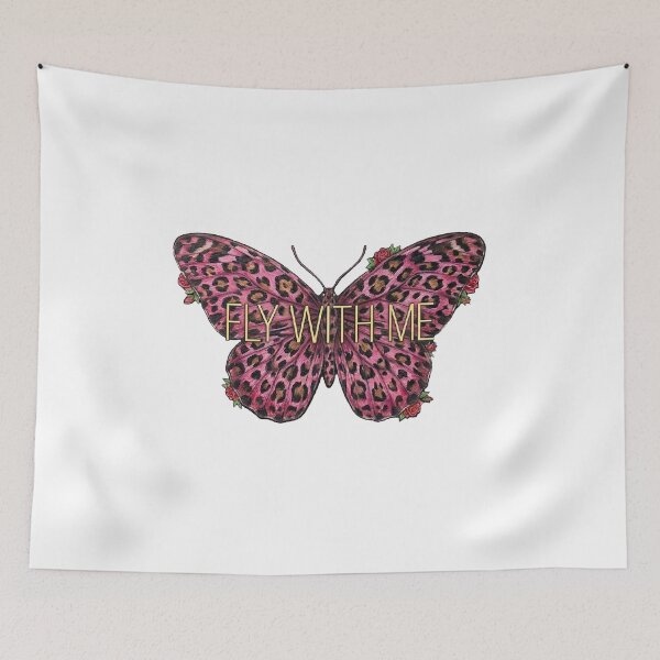 Item preview, mVintage Pink Cheetah Butterfly Fly With Me Art designed and sold by MaRCAStro.
