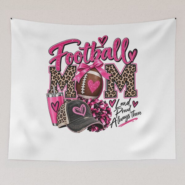 Item preview, Football Mom Shirt | Leopard Print Football Mama Pink Bow Tee designed and sold by Wiamprint.