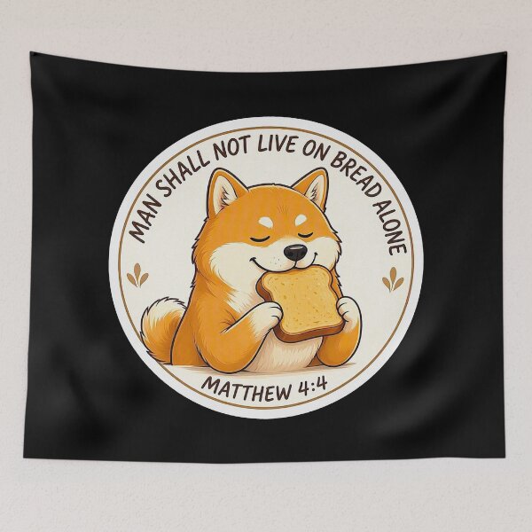 Item preview, Matthew 4:4 Man Shall Not Live On Bread Alone designed and sold by plushism.