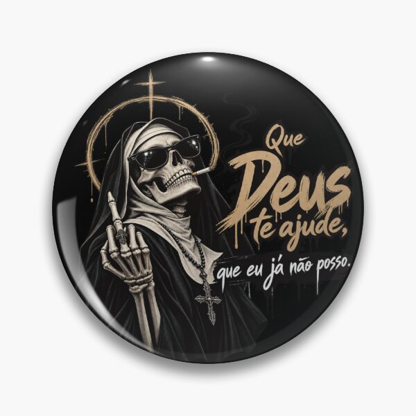Item preview, May Deus Ajude Thee | Funny Portuguese Religious Quote designed and sold by THE DARK SHØP.