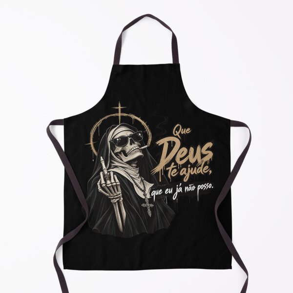 Item preview, May Deus Ajude Thee | Funny Portuguese Religious Quote designed and sold by THE DARK SHØP.