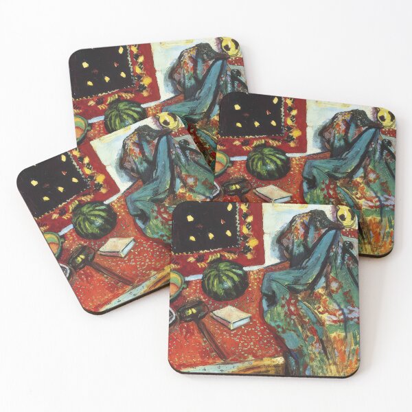 Item preview, Still life with a red rug 1906 designed and sold by VeilOfPigments.