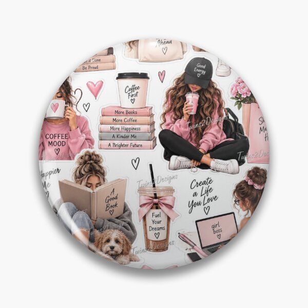 Item preview, Cozy Girl Coffee & Big Goals Aesthetic designed and sold by Twins2Designs.