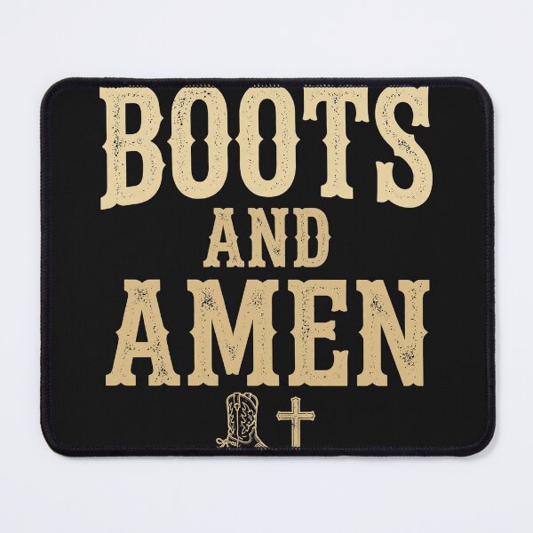 Item preview, Boots And Amen — Western Typography Tee designed and sold by Faithwave Hope & Haven.