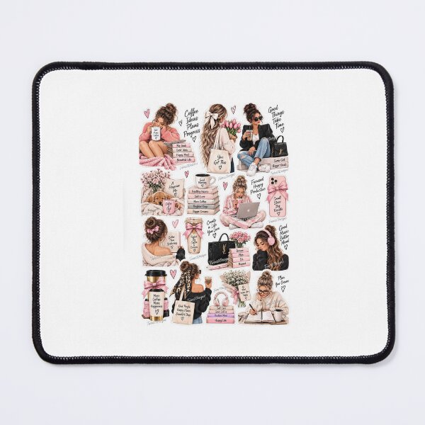 Item preview, Pink Coffee Girl Self Care Stickers designed and sold by Twins2Designs.