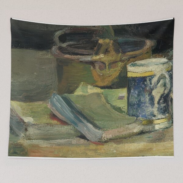 Item preview, Still life with books 1895 designed and sold by VeilOfPigments.