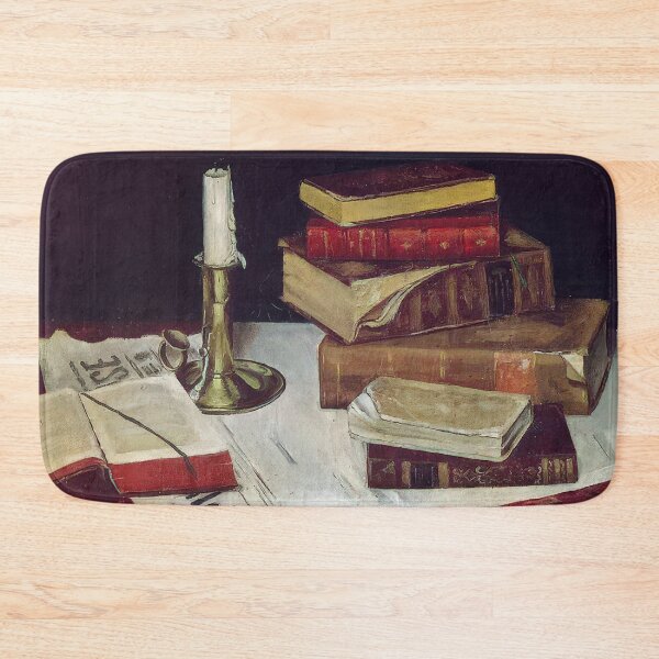 Item preview, Still life with books and candle 1890 designed and sold by VeilOfPigments.