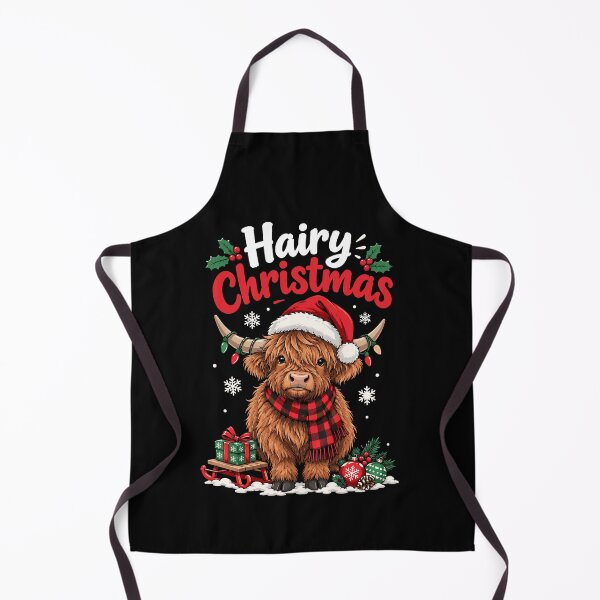 Item preview, Hairy Christmas Highland Cow Christmas Funny Santa Hat Holiday Gift designed and sold by mraihan.