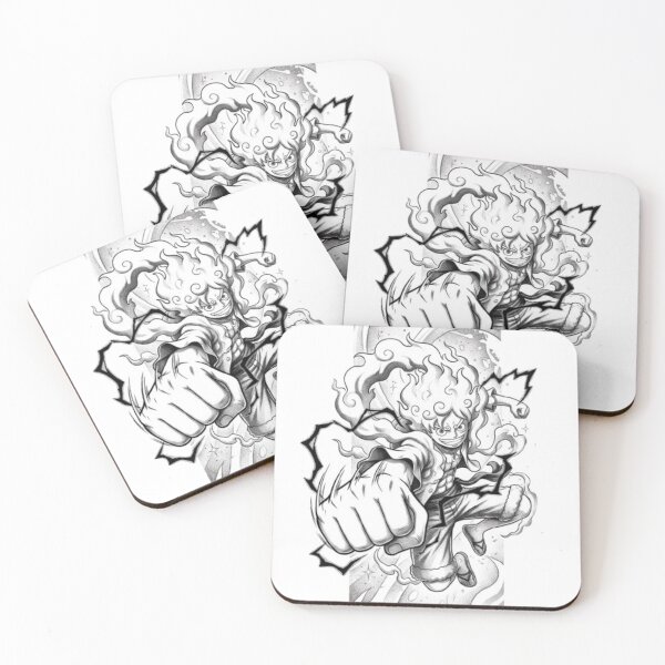 Item preview, Luffy Gear 5 Punch – One Piece Black & White Nika Art designed and sold by frantuliuss.