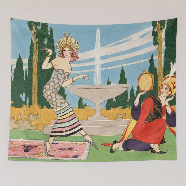Item preview, Art Deco Dance Wall Art, Vintage Ballet Garden Scene, Classic Theater Illustration designed and sold by RickE.