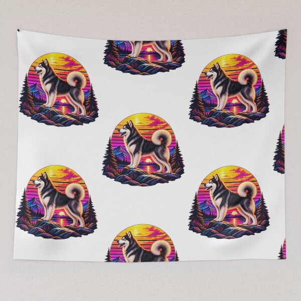 Item preview, Neon Husky Sunset designed and sold by TATOXIDE.
