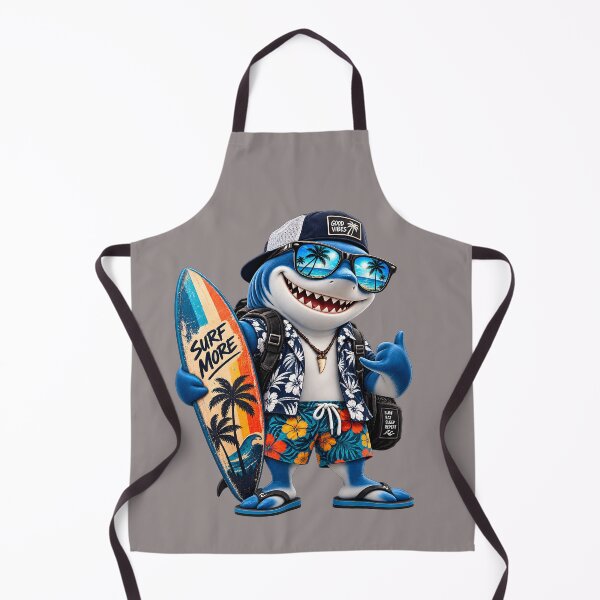 Item preview, Cool Shark Surfing Tropical Beach Vibes designed and sold by Nixora.