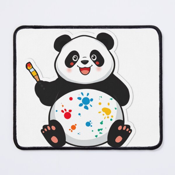 Item preview, Panda Energy Painter Edition Sticker – Cute Panda with Colorful Paint Splatters designed and sold by NKWealthDesign.