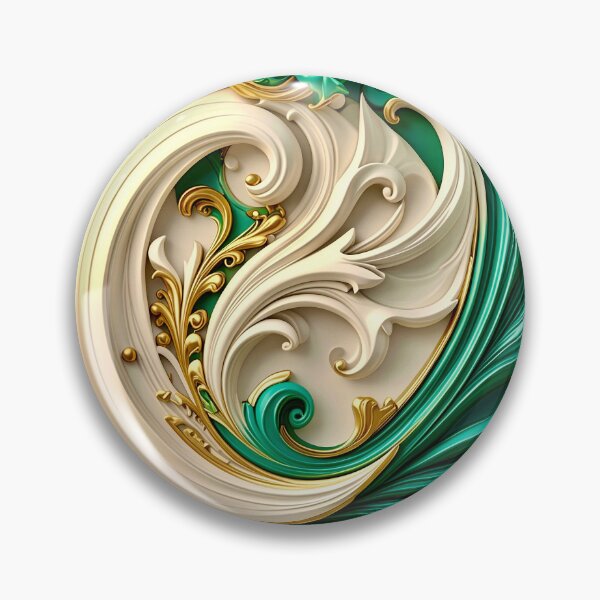 Item preview, Duality of White Ceramic and Jade Marble designed and sold by Vicky Brago-Mitchell®.