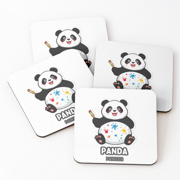 Item preview, Panda Energy Painter Edition Sticker – Cute Panda with Colorful Paint Splatters designed and sold by NKWealthDesign.
