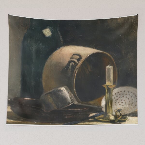 Item preview, Still life with earthen pot 1892 designed and sold by VeilOfPigments.