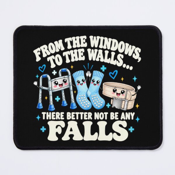 Item preview, From The Windows To The Walls Fall Risk Nurse Art Graphic designed and sold by VGAfanatic.