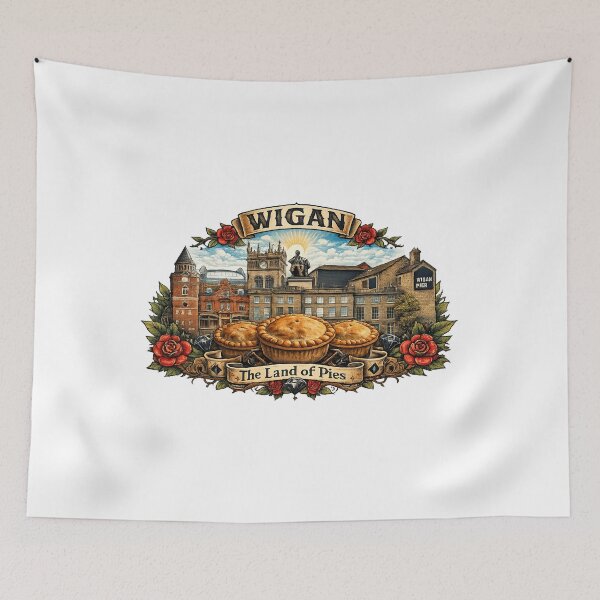 Item preview, Wigan - The Land of Pies designed and sold by LittleGwigan.